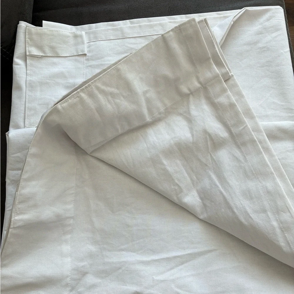 West Elm Cream Cotton Curtain Panels